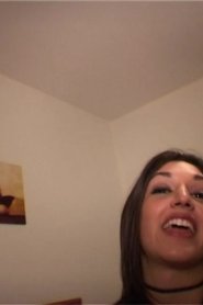 Brunette Teen Sucks and Fucks a Hard Cock Dry