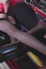 Cute Tranny Gets Strapped by Big Redhead