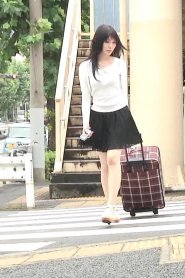 Asian Girl Walking With Suitcase Gives Dude Head